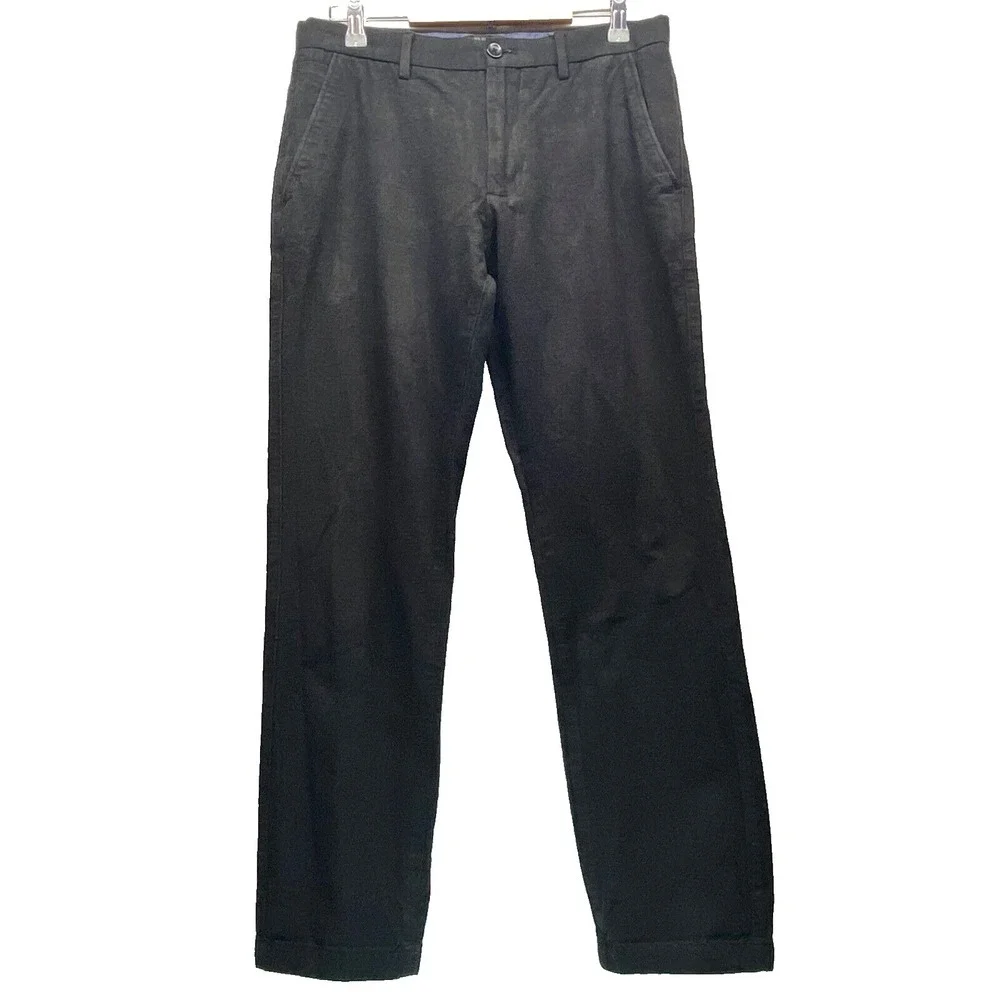 Banana Republic Kentfield Pant Men's 32x32 Dark Navy Cuffed Chino Stretch GUC